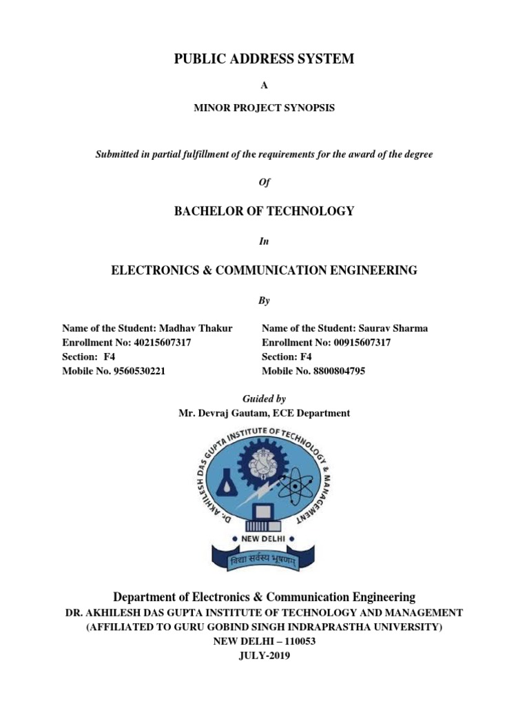 Public Address System PDF Amplifier Loudspeaker