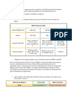 Analisis, Interpretación de SGBD