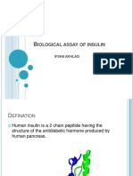 Iological Assay of Insulin: Ifsha Akhlaq