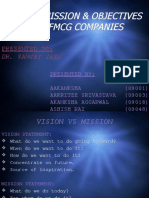 Vision, Mission & Objectives of 5 FMCG Companies