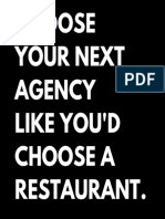 Choose Your Next Agency Like You'D Choose A Restaurant