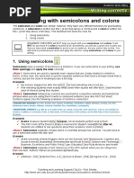 Punctuating With Semi-Colons