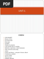 Java Unit 1