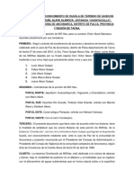 Documento de Reconocimiento de Hijuela de Terreno de Quien en Vida Fue Don Miguel Alave Alanoca