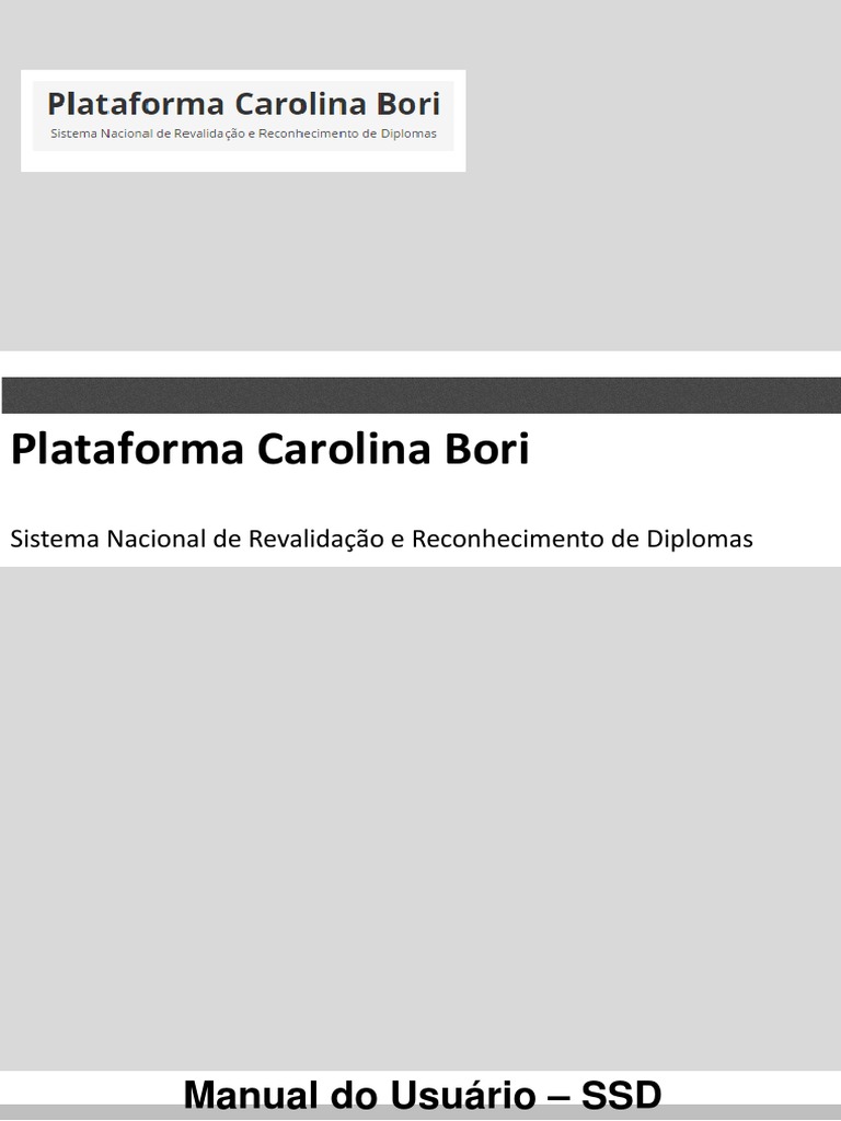 Acesso à Plataforma Carolina Bori | PDF | Autenticação | Pós-graduação