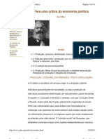 Karl Marx - Critica Economia Politica