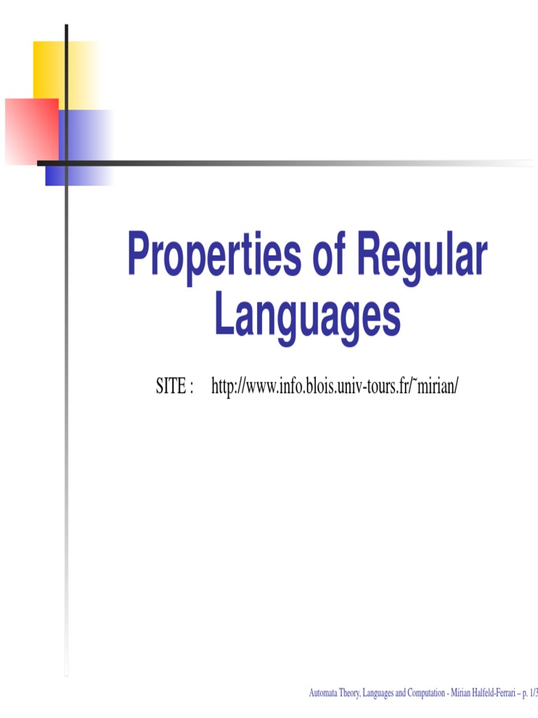 Closure Properties of Regular Languages | PDF | Mathematical Logic ...