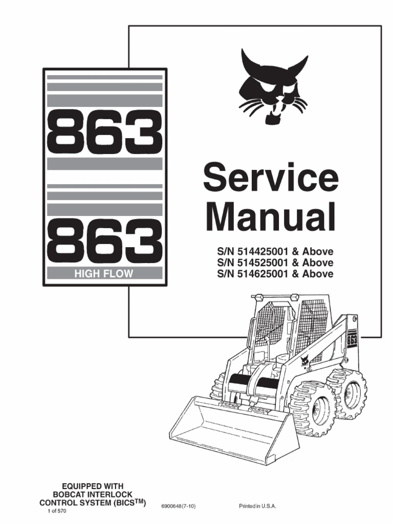 Bobcat 853 Service Manual | Transmission (Mechanics) | Loader (Equipment)