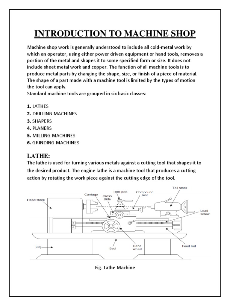Introduction To Machine Shop PDF Machining Metalworking