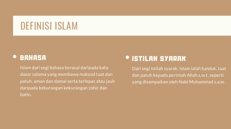 Definisi Islam Aina Pdf Pdf