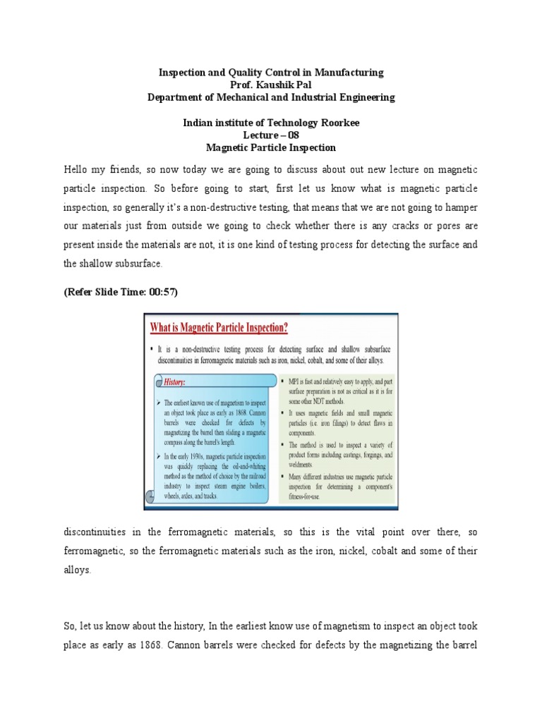 Magnetic Particle Inspection | PDF | Rectifier | Magnetic Field