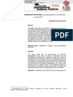 O FENÔMENO DO DESEMPREGO ESTRUTURAL - Sua Particularidade No Rural Brasileiro Do Século XXI