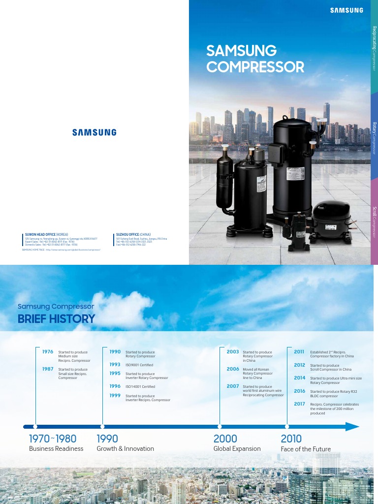 SAMSUNG Compressor Catalogue 2018 PDF Machines Engineering Thermodynamics