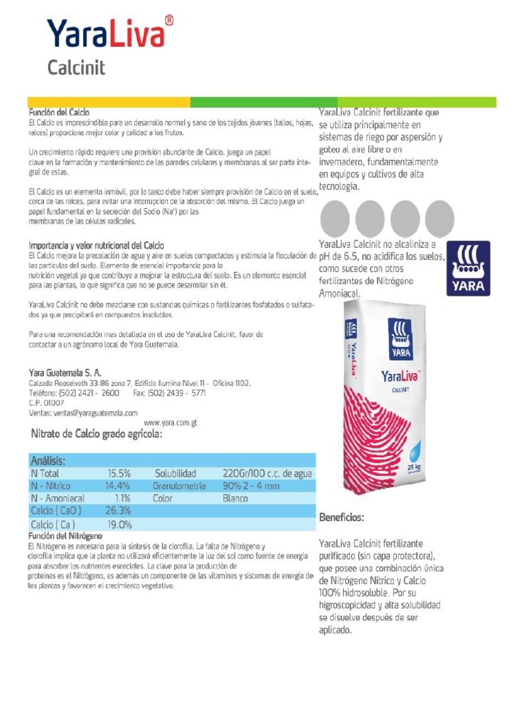 Yaraliva Calcinit HT | PDF