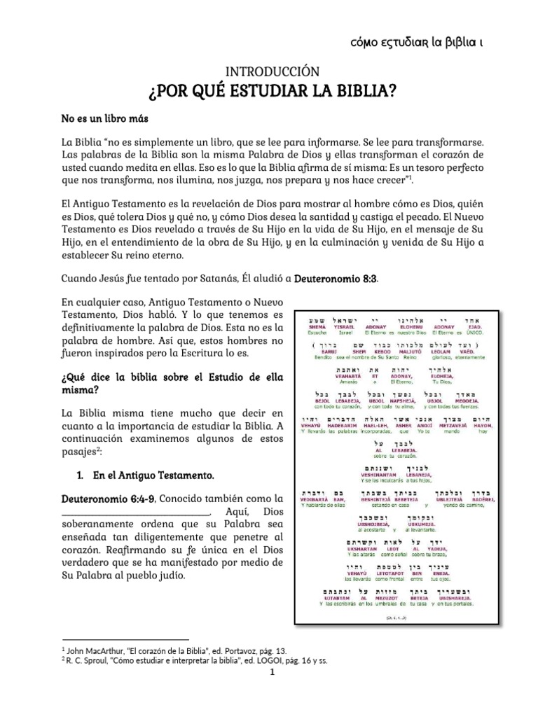 Cómo Estudiar La Biblia I - Alumnos | PDF | Biblia | Pablo el apóstol