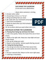 Our Rules Inside The Classroom