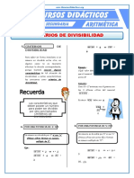 Ejercicios de Criterios de Divisibilidad para Cuarto de Secundaria