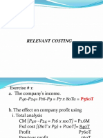RELEVANT COSTING ANALYSIS