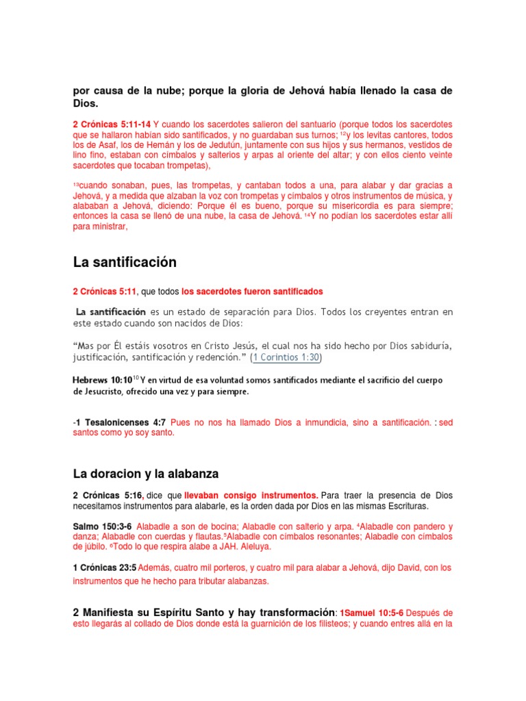 La Nube de Jehova PDF Santificación Sacerdote