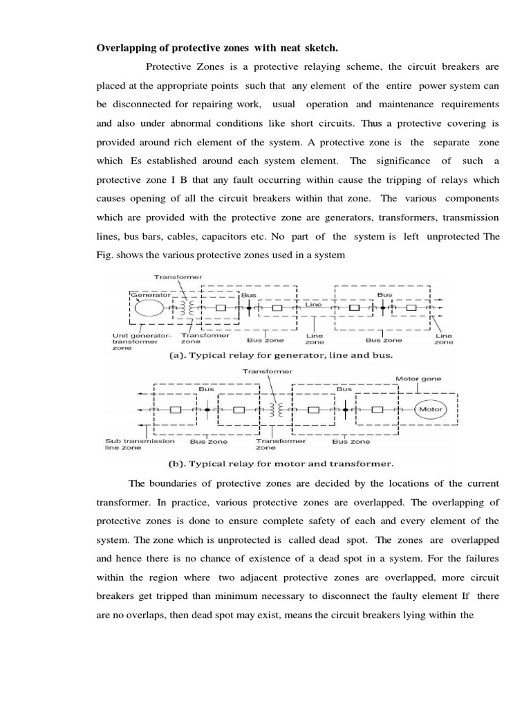 Overlapping of Protective Zones With Neat Sketch | PDF | Electric Power ...
