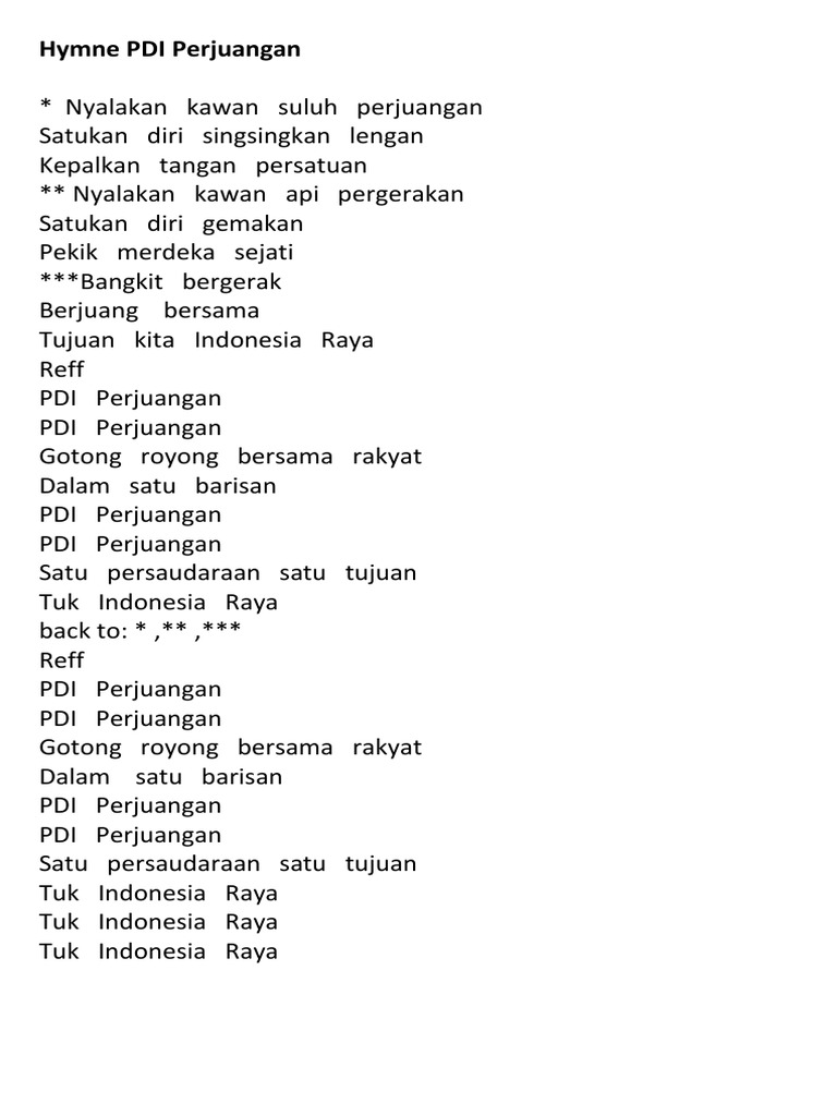 Hymne Dan Mars PDI Perjuangan