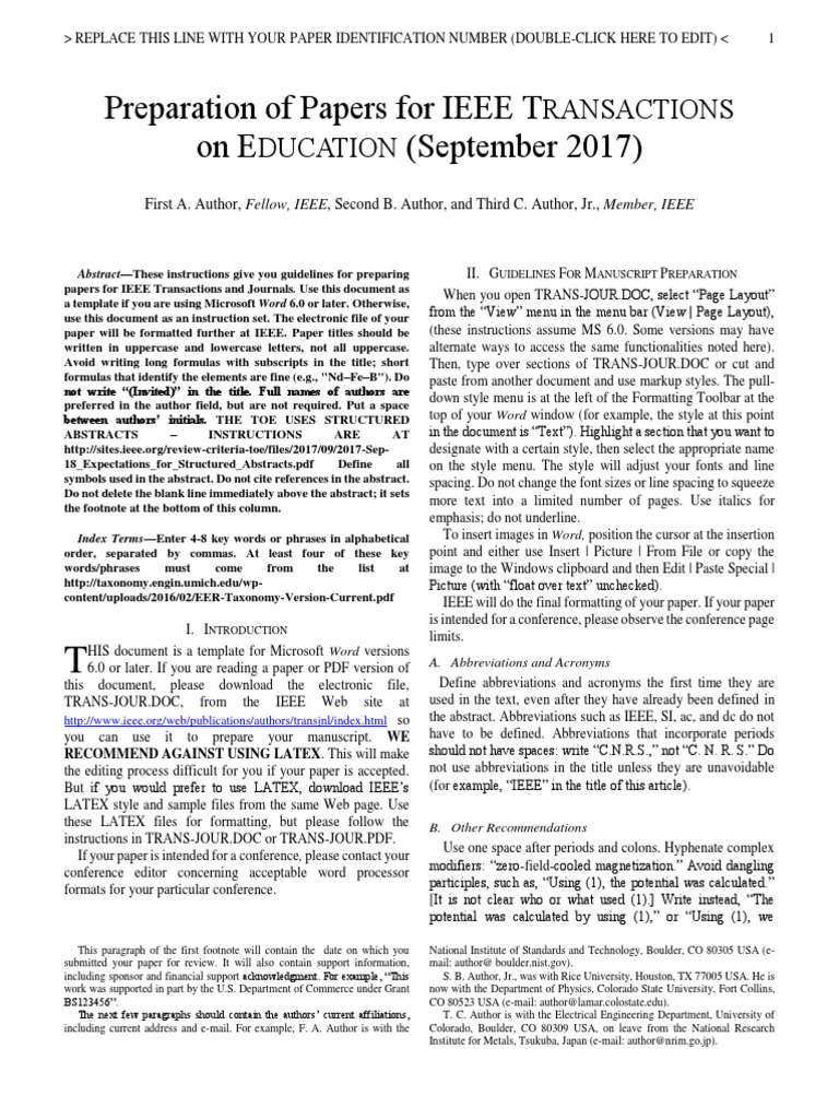 2017-Dec-21 Template Instructions IEEE Transactions On Education ...