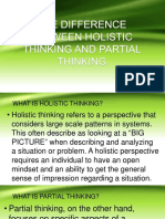 The Difference Between Holistic Thinking and Partial Thinking
