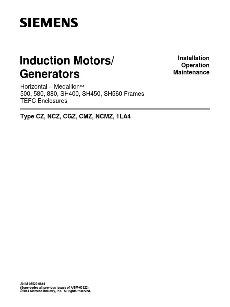 Siemens HT Motor Manual PDF Electric Motor Belt (Mechanical)