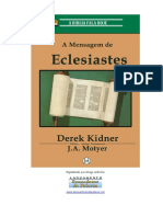 Eclesiastes a Mensagem de-Derek Kidner