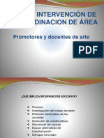 Plan de intervención educativa para promotores y docentes de arte