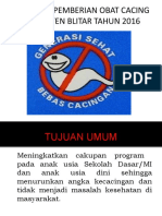 Pelaksanaan Kecacingan 2016