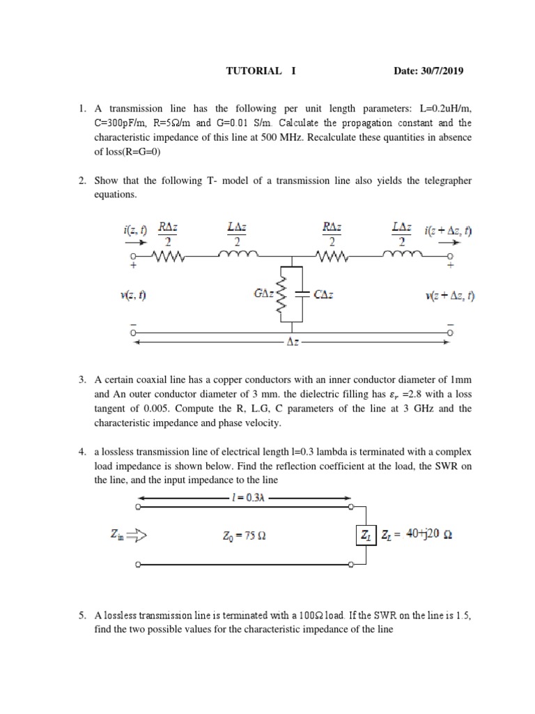 Analysis of Transmission Line Parameters, Characteristics, and Design