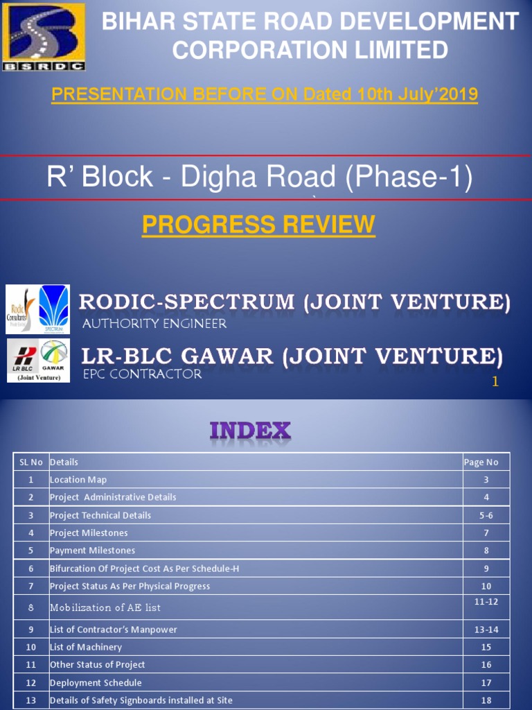 Bihar Road Project Update | PDF | Transportation Engineering ...