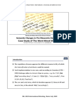 SBL 2019 - Semantic Changes in Pre-Masoretic Hebrew 