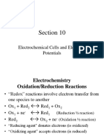 Section 10: Electrochemical Cells and Electrode Potentials