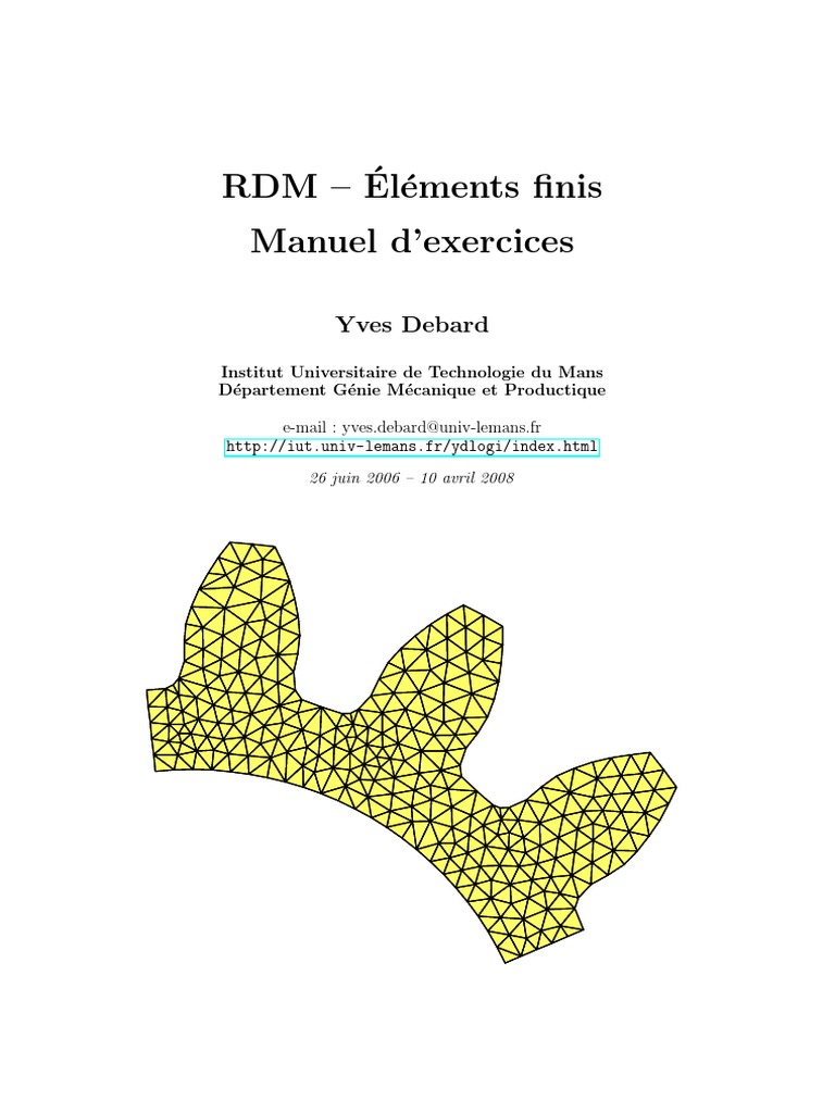 Manuel Exercices RDM | PDF