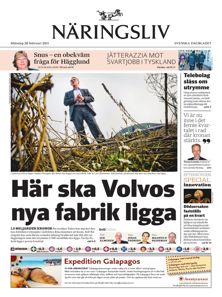 Svenska Dagbladet - Sedan 1884 - Måndag 28 Februari 2011 