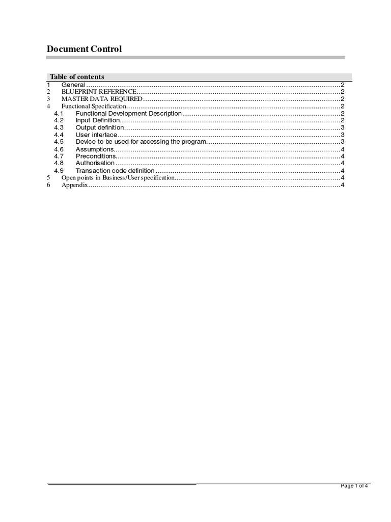 Functional Specification for ERP Planning | PDF | Computing ...