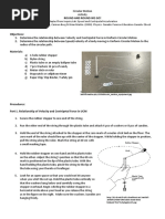 Force and Motion - Circular Motion Activity Sheet - 2