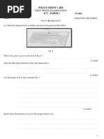 Police Depot 1 Jhs Ict - Paper 1: First Mock Examination