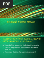 Designing A Useful Research