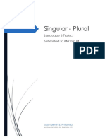 Singular - Plural: Language 6 Project Submitted To Ma'am MJ