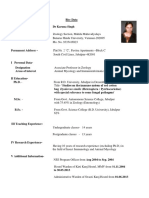 Dr. Karuna Singh CV PDF