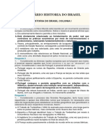 Questionário Historia Do Brasil Colonia