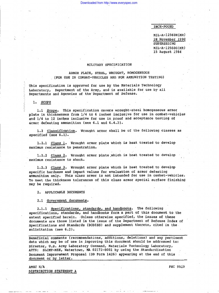 MilA12560h G PDF Specification (Technical Standard) Heat Treating