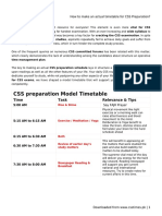 How To Make An Actual Timetable For CSS Preparation