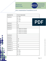 CPRE - Certified Professional For Requirements Engineering Answers To The Practice Examination Foundation Level