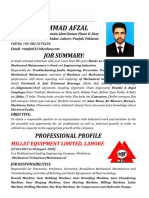 Muhammad Afzal: Job Summary