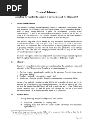 Terms of reference