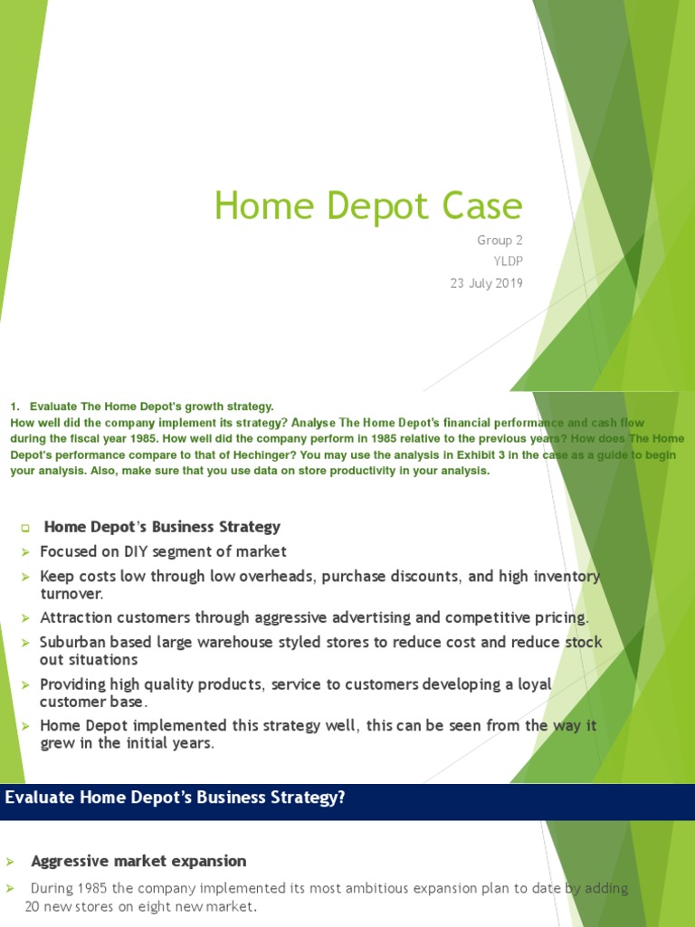 Home Depot Group 2 Pdf Equity Finance Retail
